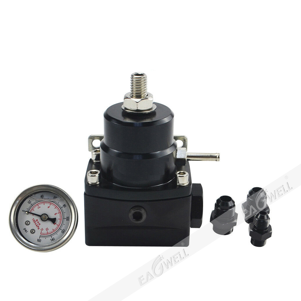 Adjustable Fuel Pressure Regulator Kit W Gas Gauge For Carburetor