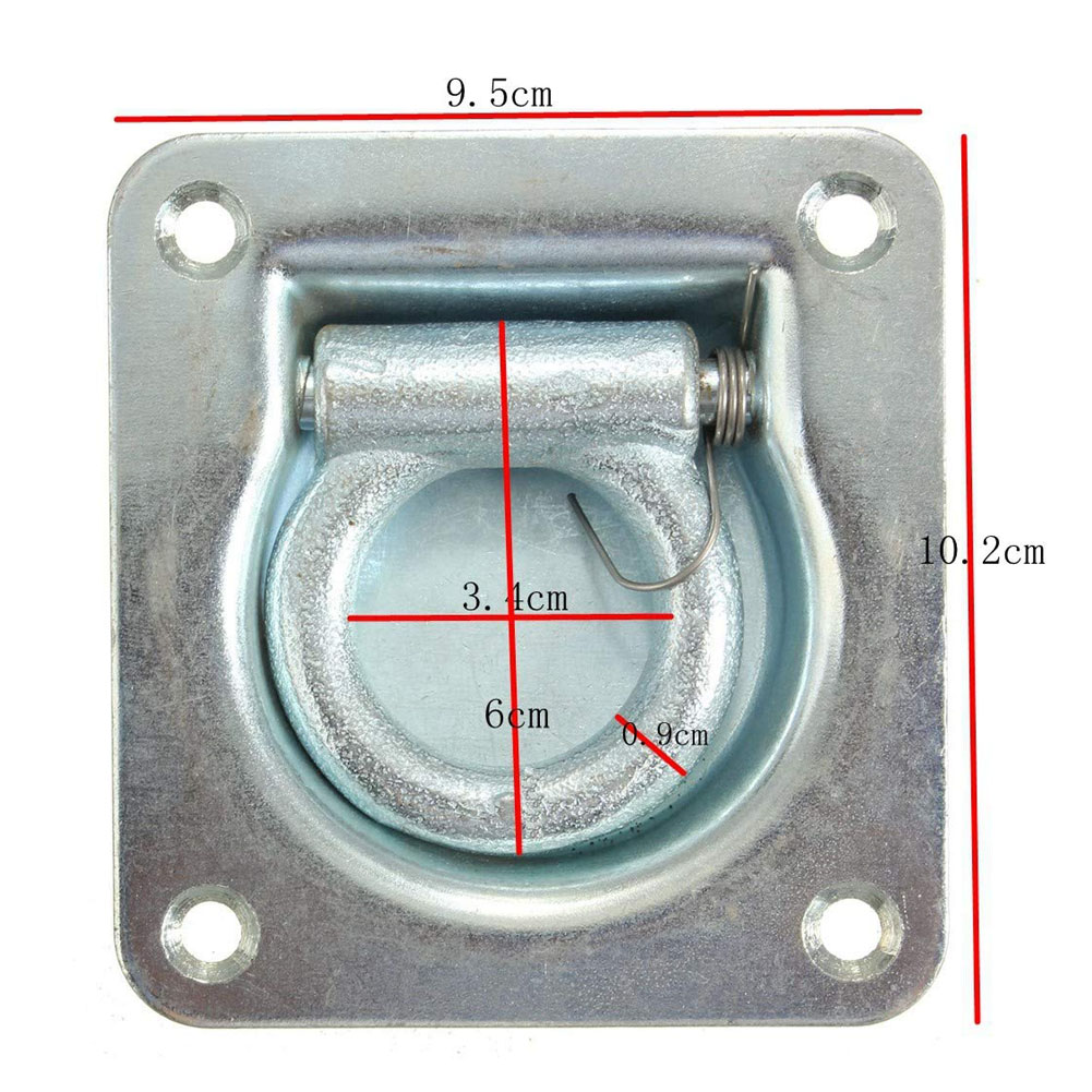 10pcs Lashing Ring Zinc Plated Tie Down Points Anchor Ute