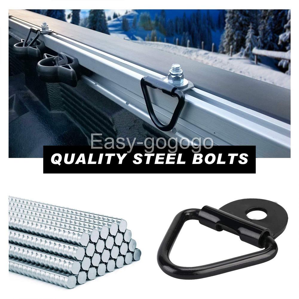 8Set Tie Down Anchor Lashing D Ring Metal Plated Points Ute Trailer