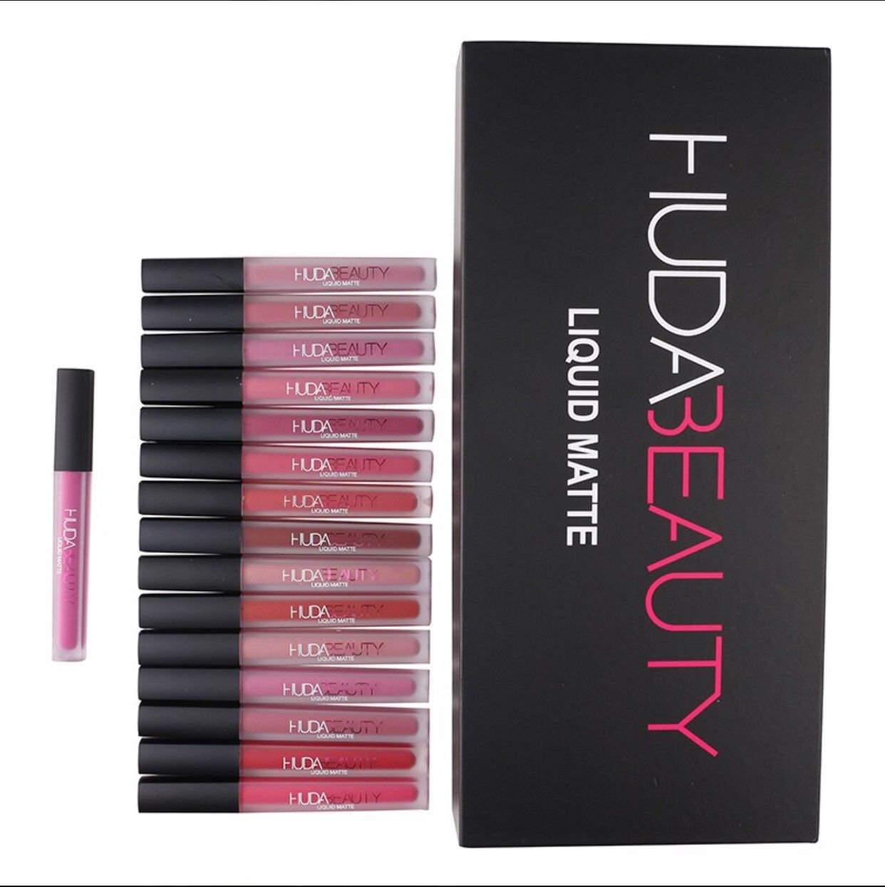 Huda Lipstick 16pcs/Set Shades Beauty Makeup Liquid Matte Full ...