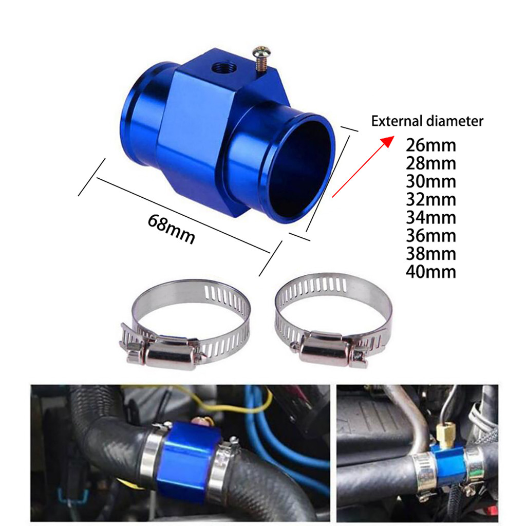 1x 32mm Car Water Temp Temperature Joint Pipe Sensor Gauge Radiator Hose Adapter