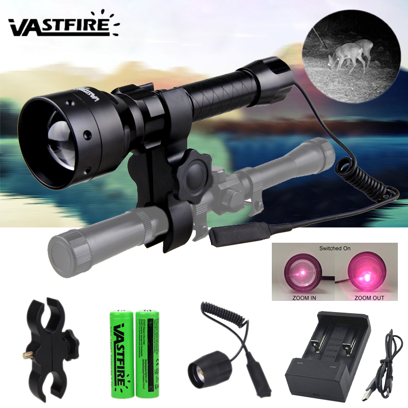 Infrared Zoom Hunting Torch 850nm Laser IR Night Vision illuminator