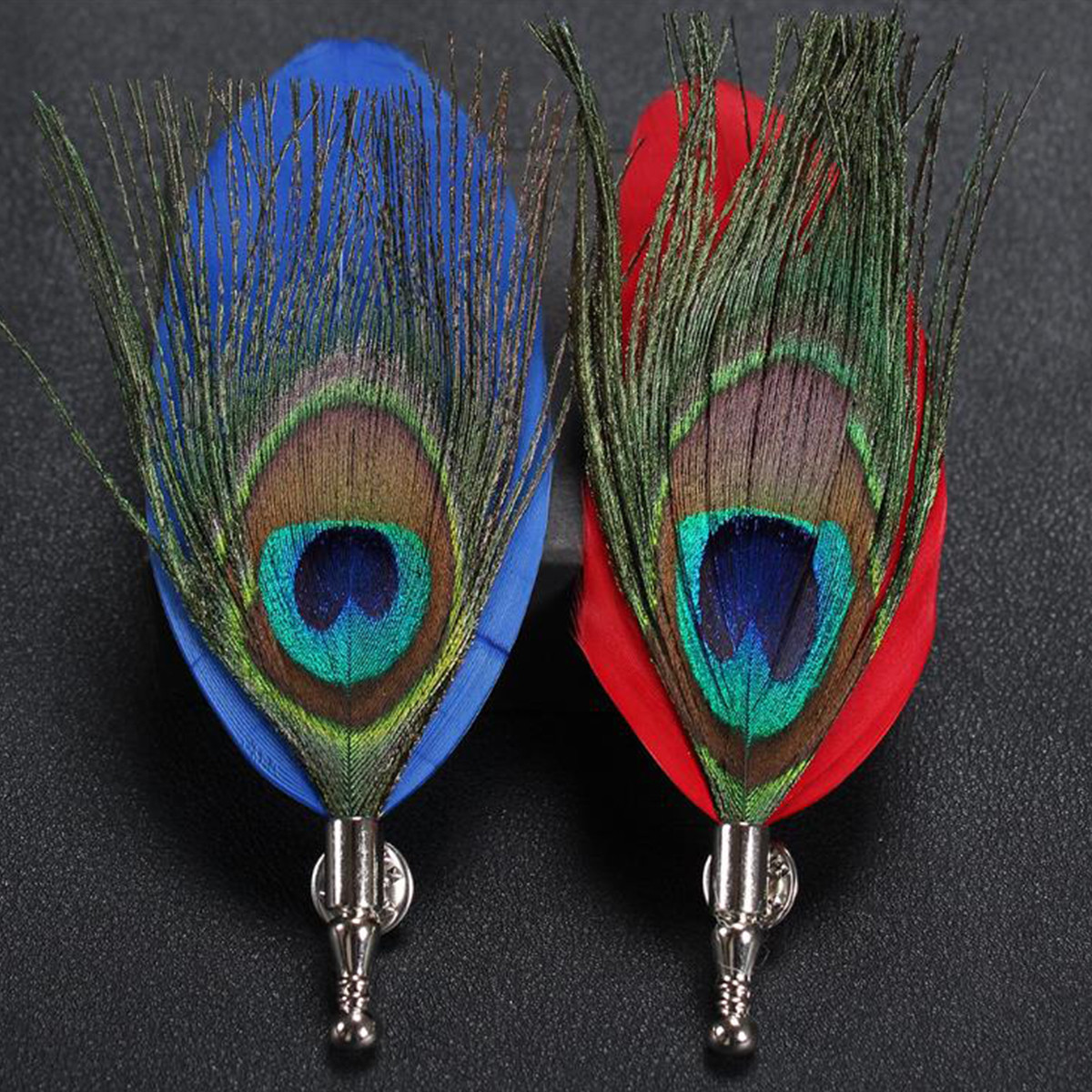 Me Women Peacock Feather Brooch Lapel Pin Corsage Gentleman  display picture 1