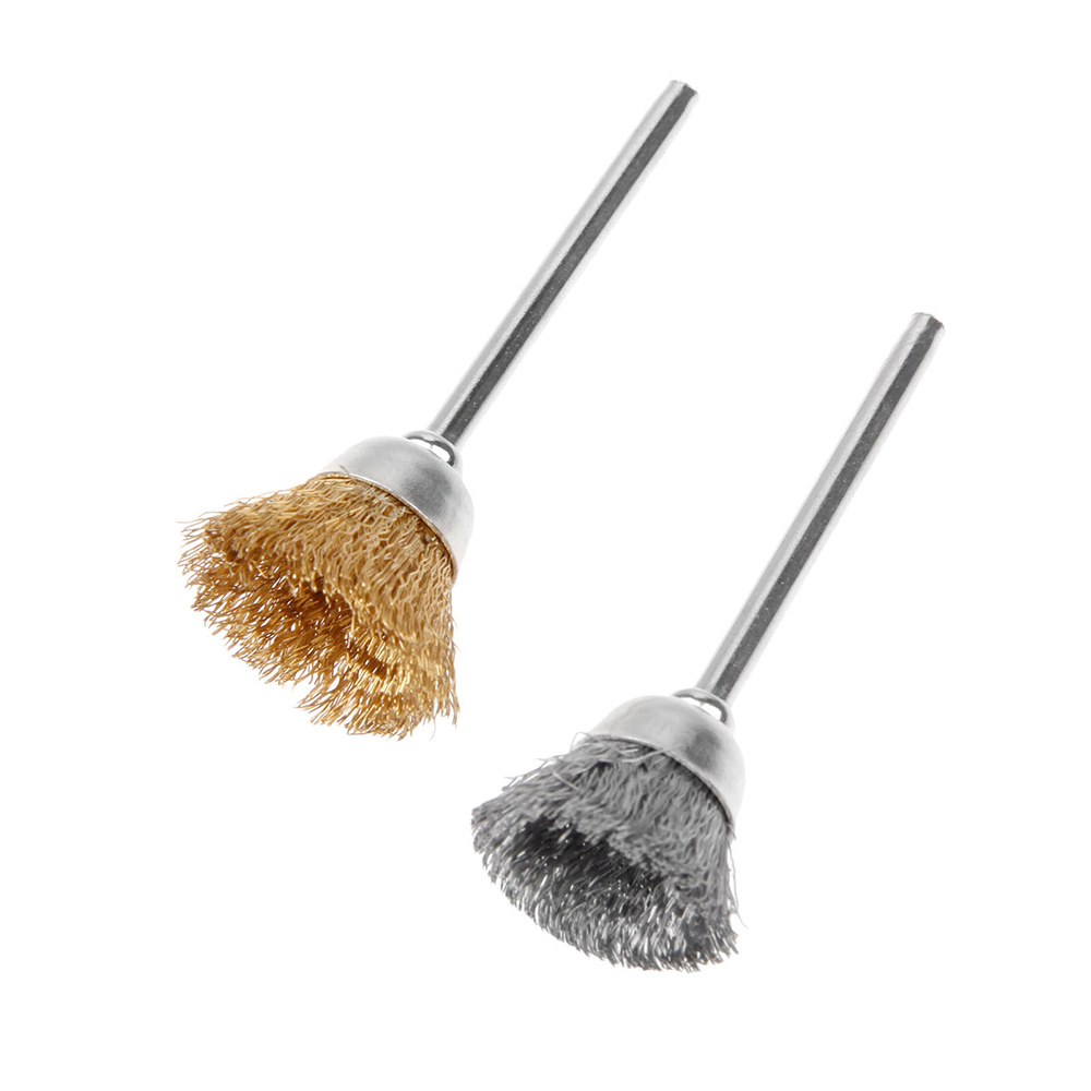 24Pcs Steel Brass Wire Wheel Polishing Pad Brush Set For Dremel Rotary