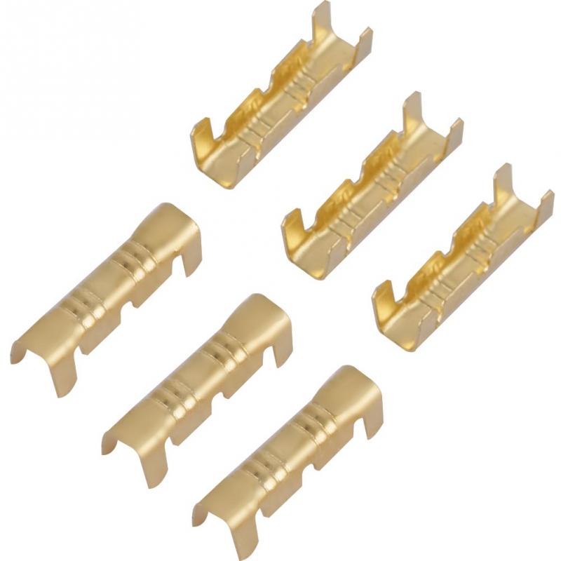 100PCS BRASS CRIMP TERMINALS WIRING DOCKING CONNECTOR LINE PRESSING HUMBLE