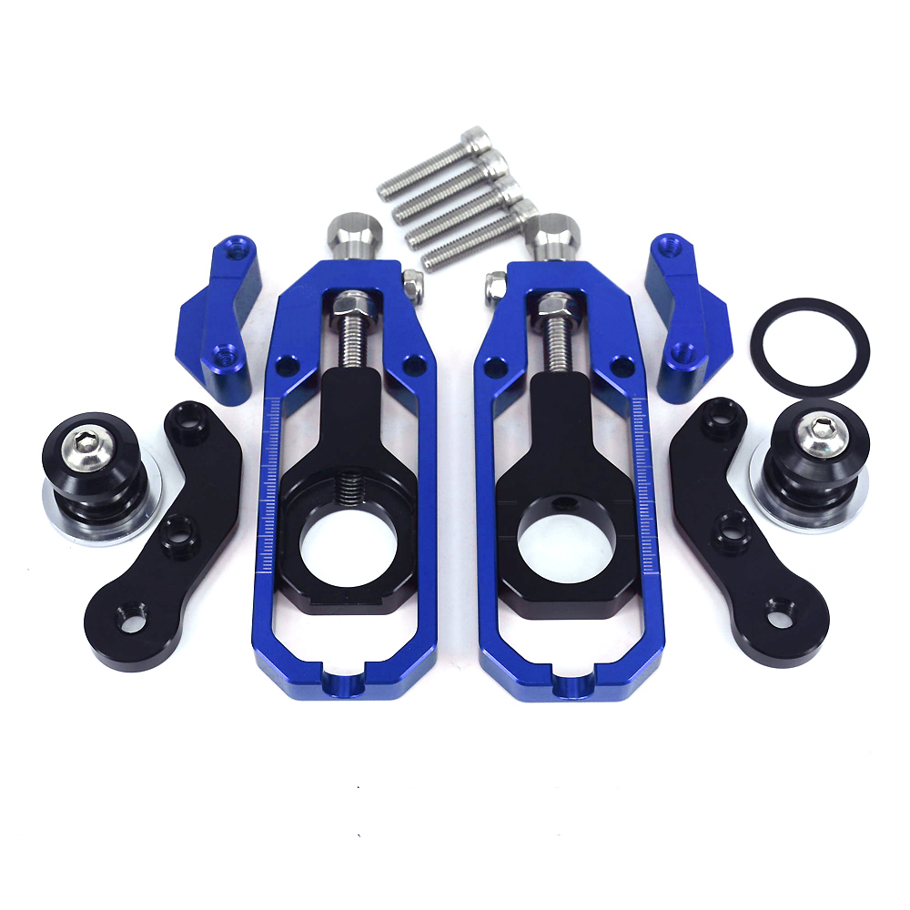 New Billet Chain Adjuster With Spools Accessory For KAWASAKI NINJA ZX6R