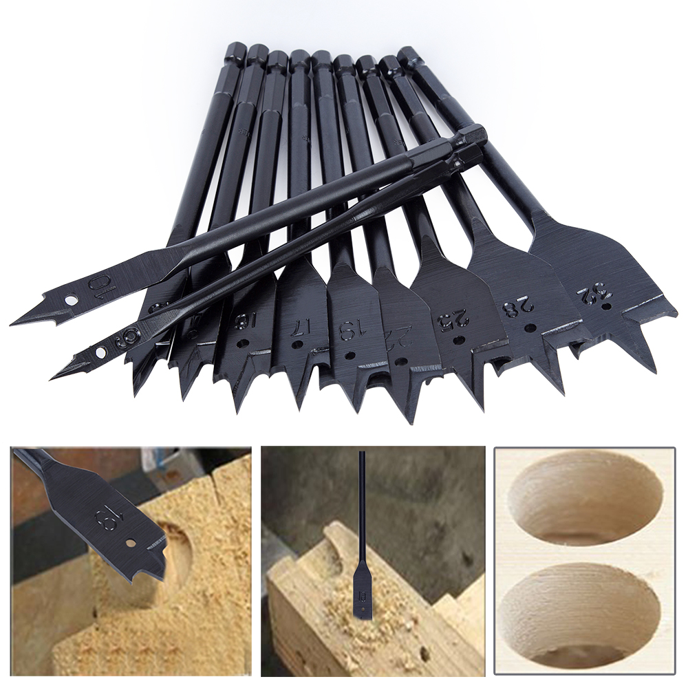 Bosch 11PC Flat Wood Drill Bit Set Self cut Speed 6mm32mm High Carbon Steel New eBay