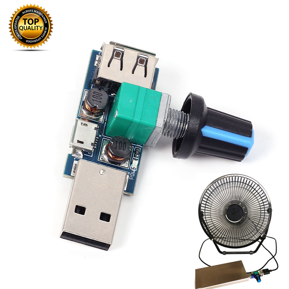USB Fan Speed Controller DC 412V Reducing Noise MultiStall Adjustment