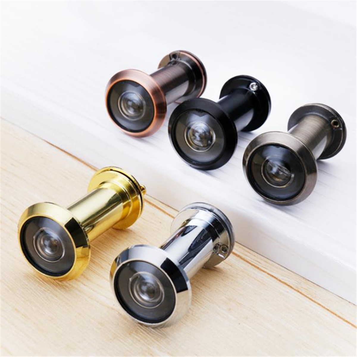 200° Adjustable Door Peephole Viewer Wide Angle Eye Spy Sight Hole