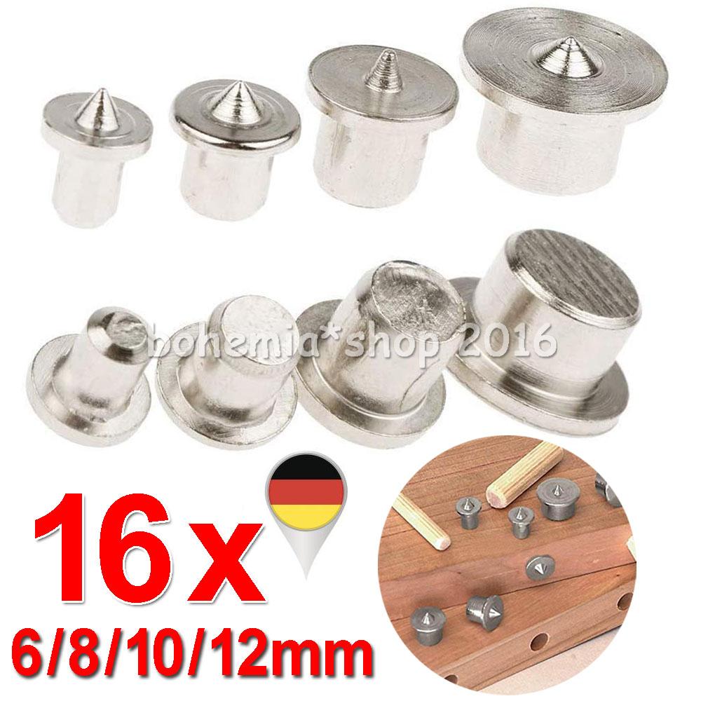 8tlg. Holzdübel Zentrierspitzen Dübelspitzen Markierspitzen 6/8/10/12mm