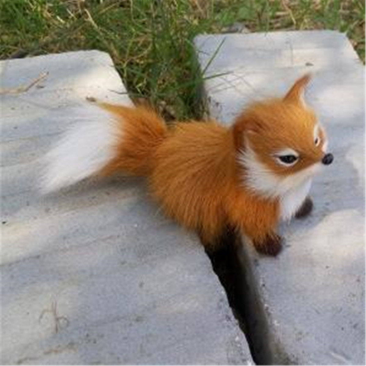 Realistic Small Fox Stuffed Animal Soft Plush Kids Toy Sitting Fox Home