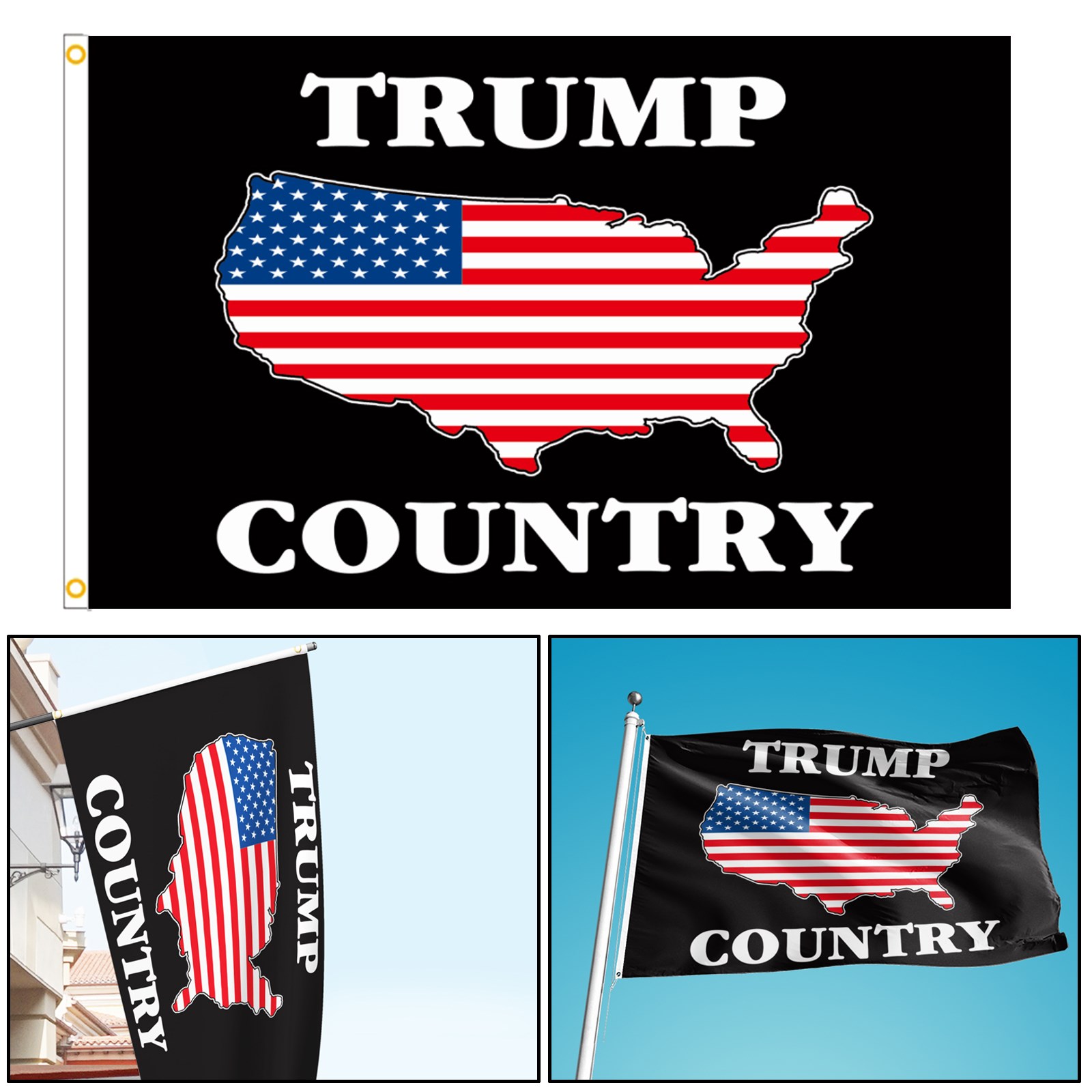 Keep America Great Donald Trump Flag 2024 Trump Country 3x5FT Garden