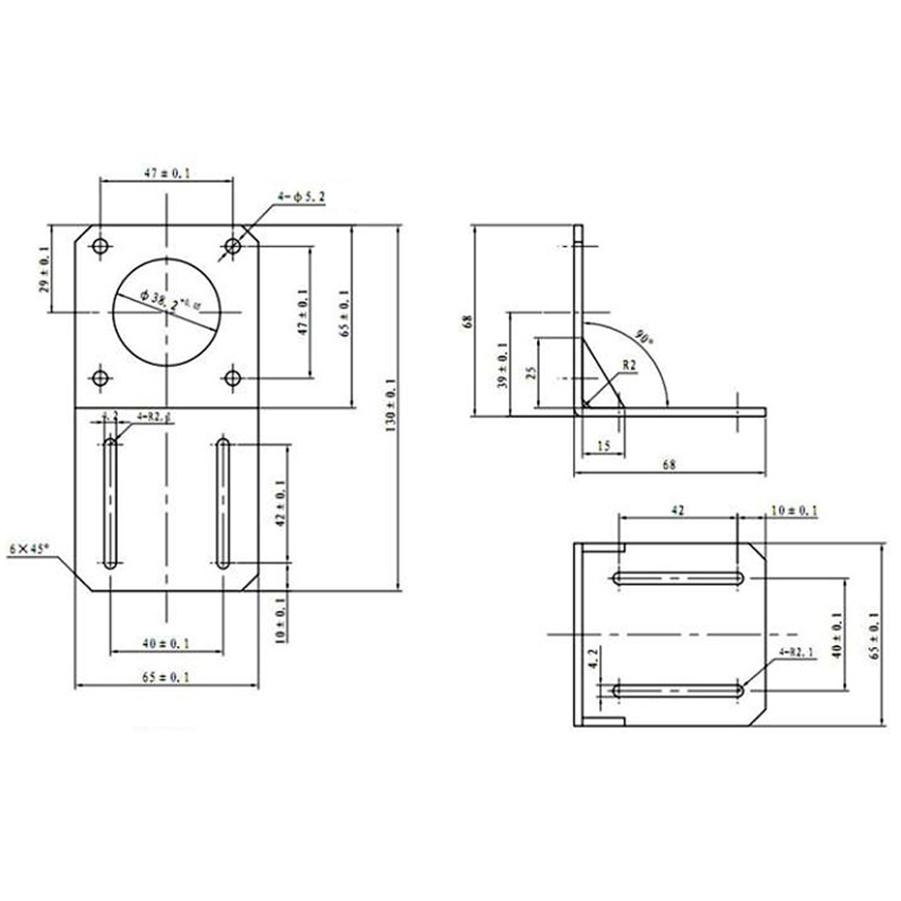 NEMA23 Stepper Motor Mounting Plate For CNC And 3D Printer Motor Fixtures
