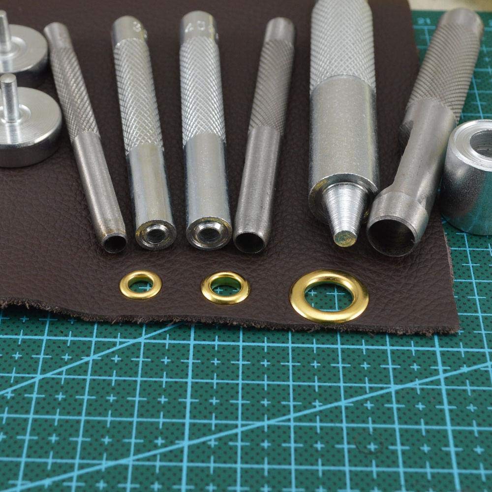 5/8/10/12 mm Eyelet Punch Die Tool Set for Leather Craft Clothing