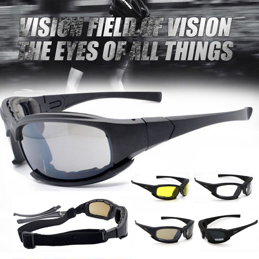 Daisy X7 Glasses Goggles Tactical Military Polarised 4lens Motorcycle Sunglasses 607111005094 Ebay