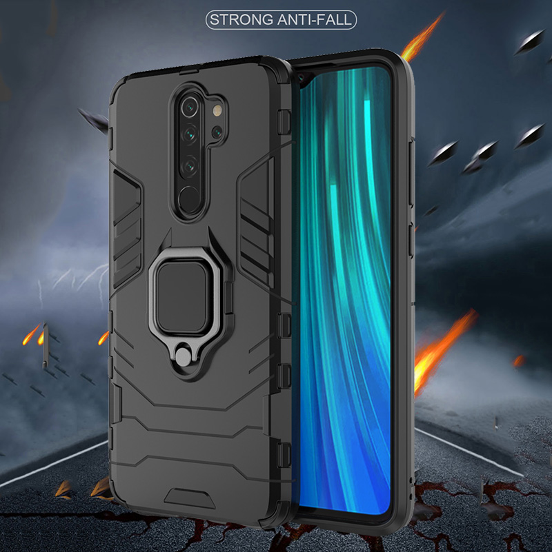 Armor Rugged Ring Case Cover For Xiaomi Redmi Note 9 8 Pro