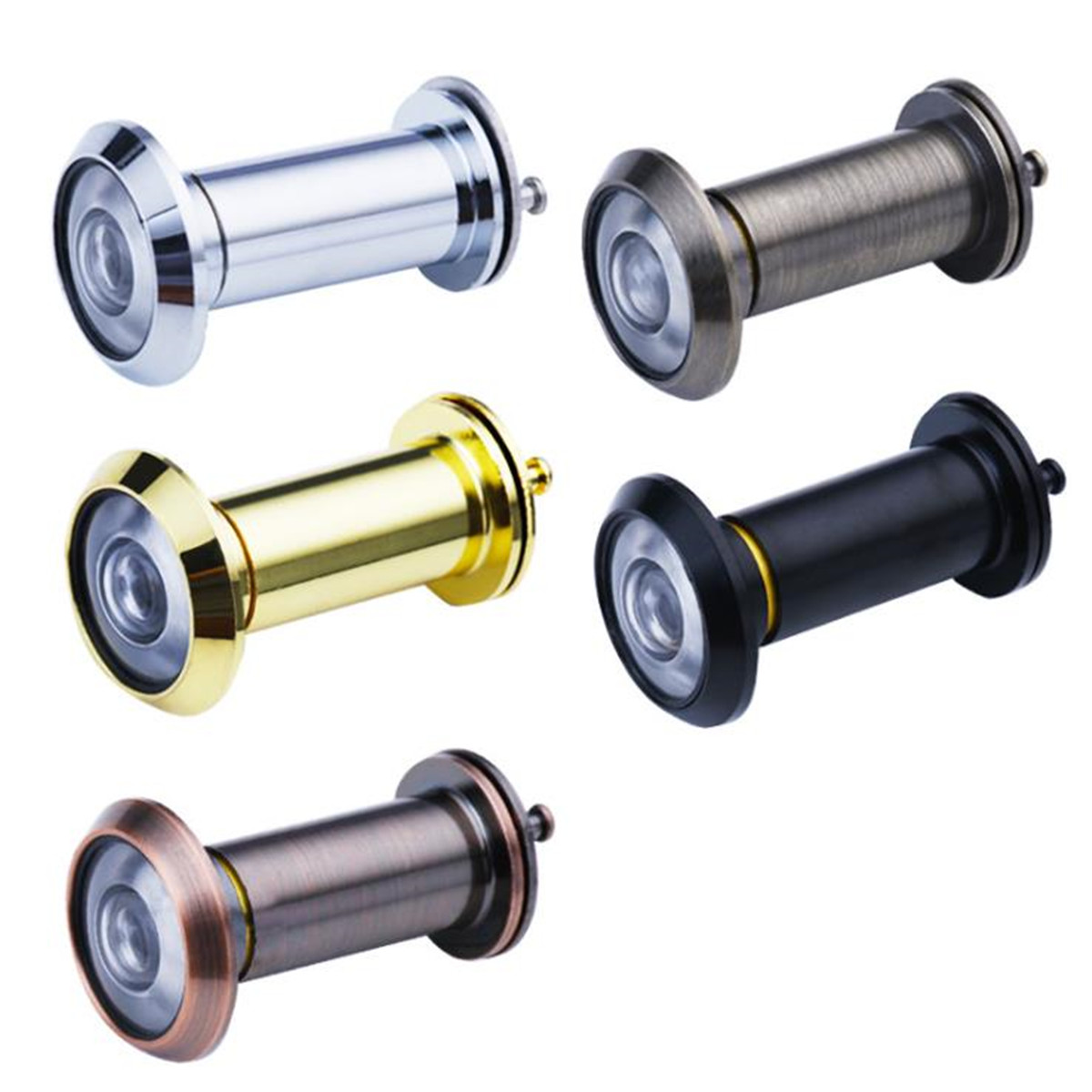 200° Adjustable Door Peephole Viewer Wide Angle Eye Spy Sight Hole Glass Lens eBay