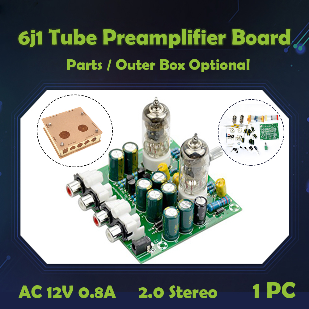 1pc 6J1 Valve Earphone Headphone Stereo Audio Amplifier Board Preamplifier