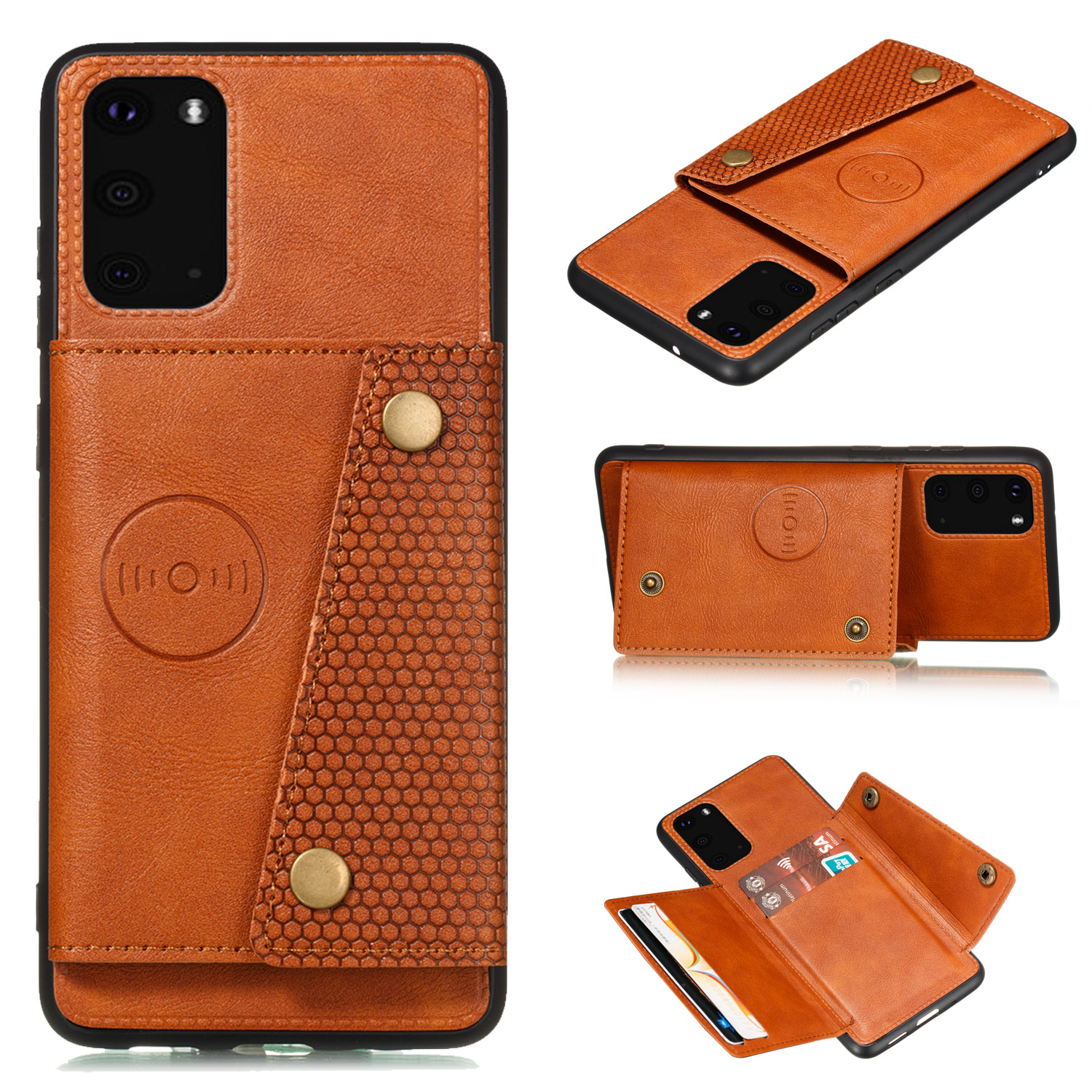 For Samsung Galaxy S20 Ultra Plus Magnetic Leather Wallet Card Holder ...