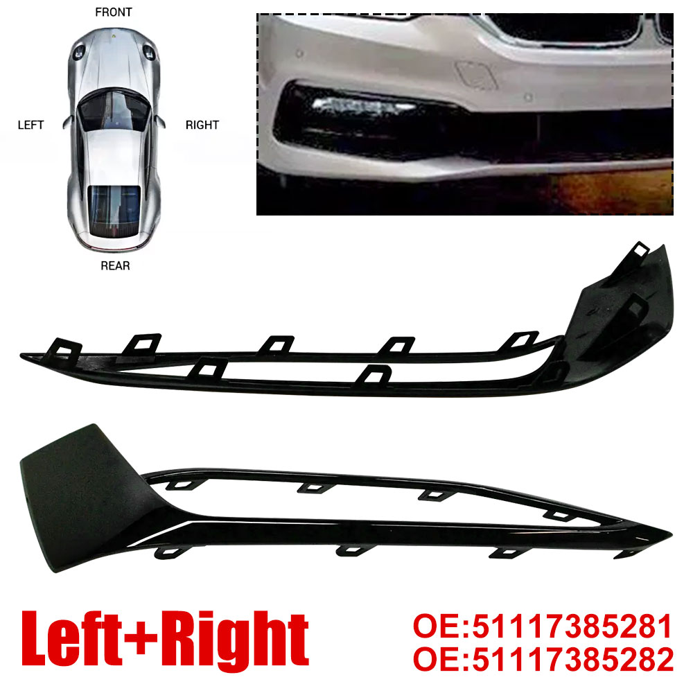 Fits 17-20 BMW G30 5 Series M-Sport Front Bumper Lip H Style